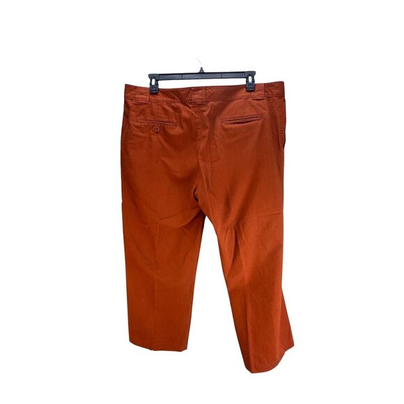 L.L. Bean Rust Orange Chino Pants 42x34 Mens Classic Fit 100% Cotton Casual - Picture 2 of 6